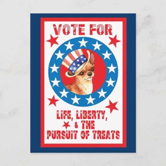 Stemming voor Chihuahua Briefkaart (Voorkant)