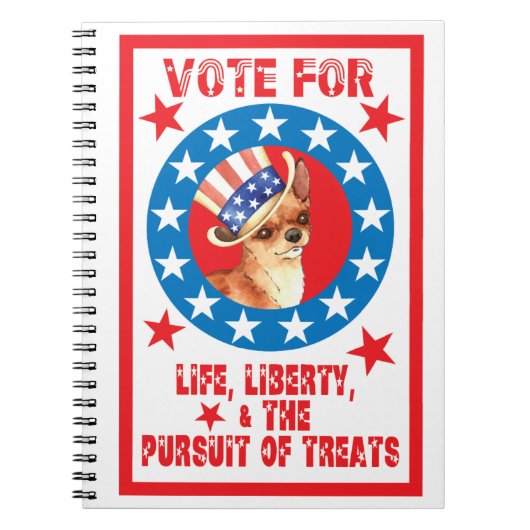 Stemming voor Chihuahua Notitieboek (Voorkant)