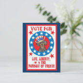 Stemming voor Dachshund Briefkaart (Staand voorkant)