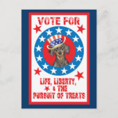 Stemming voor Dachshund Briefkaart (Voorkant)