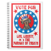 Stemming voor Dachshund Notitieboek (Voorkant)