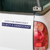 Stemming voor de democratie; verkiezing van een de bumpersticker (Op Truck)