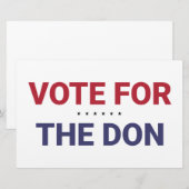 Stemming voor de Don (2020: Amerikaanse verkiezing Briefpapier (Voorkant / Achterkant)
