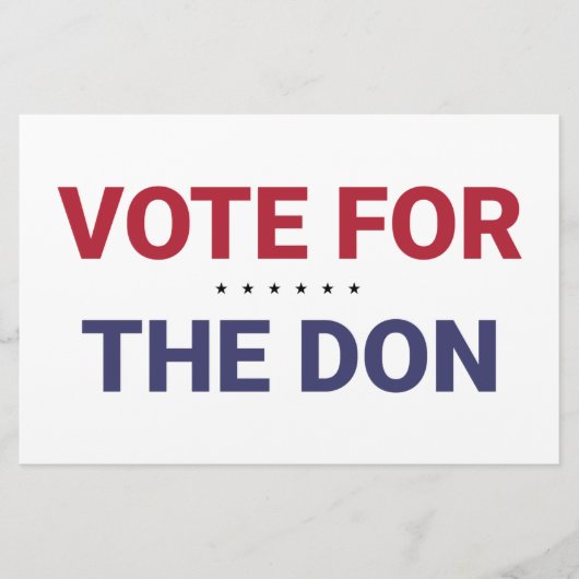 Stemming voor de Don (2020: Amerikaanse verkiezing Briefpapier (Voorkant)
