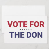 Stemming voor de Don (2020: Amerikaanse verkiezing Briefpapier (Voorkant / Achterkant)