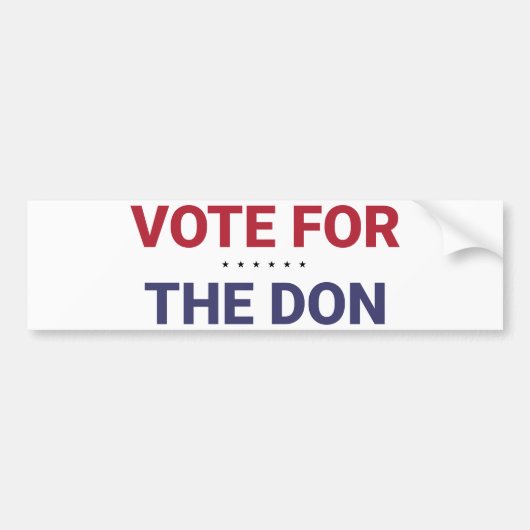 Stemming voor de Don (2020: Amerikaanse verkiezing Bumpersticker (Voorkant)