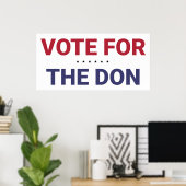 Stemming voor de Don (2020: Amerikaanse verkiezing Poster (Thuiskantoor)