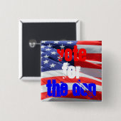 Stemming voor de Don, presidentsverkiezingen Vierkante Button 5,1 Cm (Voorkant /achterkant)