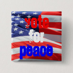 Stemming voor de Inspirerend presidentsverkiezinge Vierkante Button 5,1 Cm
