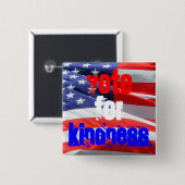 Stemming voor de Inspirerend verkiezingen van Kind Vierkante Button 5,1 Cm (Voorkant /achterkant)