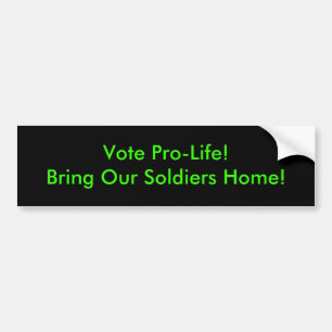 Stemming voor de levenscyclus bumpersticker