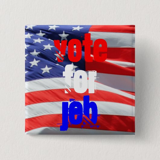 Stemming voor de Struik van Jeb, presidentsverkiez Vierkante Button 5,1 Cm (Voorkant)