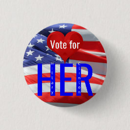 Stemming voor de verkiezing van haar President Hil Ronde Button 3,2 Cm