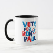 Stemming voor de verkiezing van Ron Paul 2012 Mok (Links)