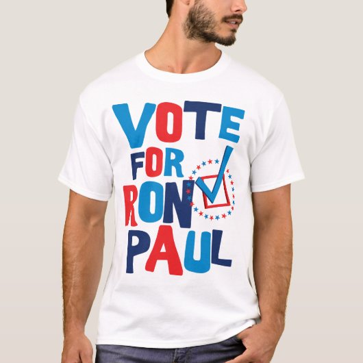 Stemming voor de verkiezing van Ron Paul 2012 T-shirt (Voorkant)