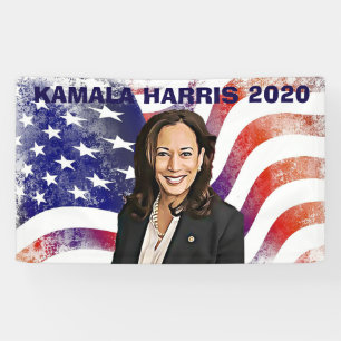 Stemming voor de verkiezingen in Kamala Harris voo Spandoek