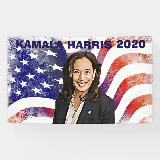 Stemming voor de verkiezingen in Kamala Harris voo Spandoek (Horizontaal)