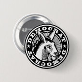 STEMMING VOOR DEMOCRATEN RONDE BUTTON 5,7 CM (Voorkant /achterkant)