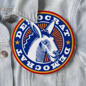 STEMMING VOOR DEMOCRATEN RONDE BUTTON 6,0 CM (In situ)