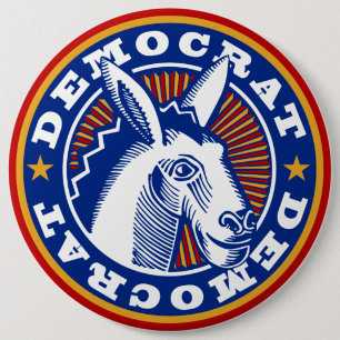 STEMMING VOOR DEMOCRATEN RONDE BUTTON 6,0 CM