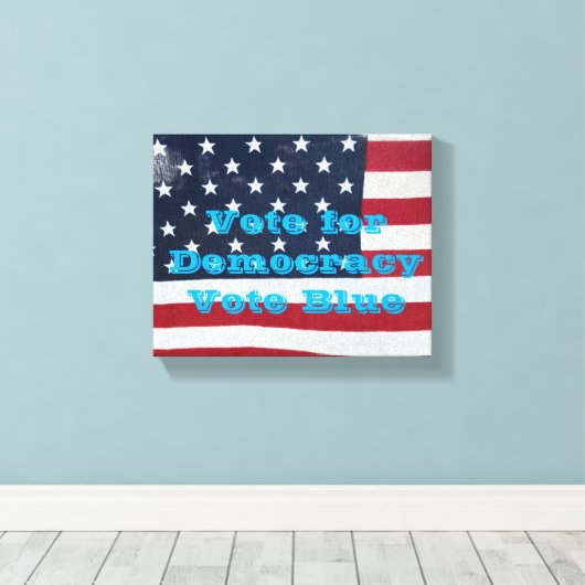 Stemming voor democratie canvas afdruk (Insitu (Houten vloer))