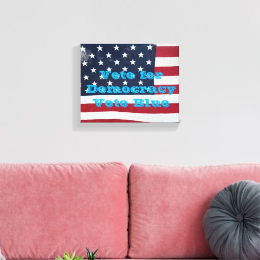 Stemming voor democratie canvas afdruk (Insitu (Woonkamer))