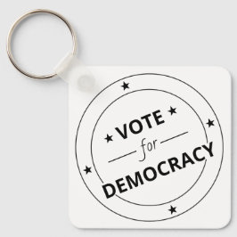 Stemming voor democratie sleutelhanger