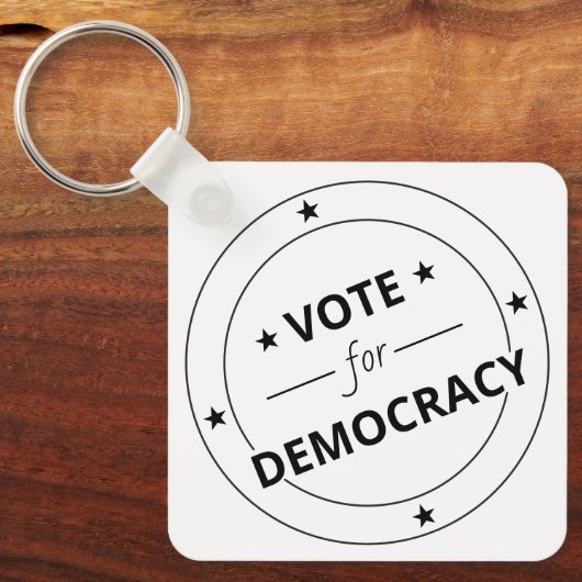 Stemming voor democratie sleutelhanger (Voorkant)