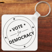 Stemming voor democratie sleutelhanger (Achterkant)