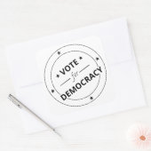 Stemming voor democratie vierkante sticker (Envelop)