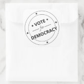 Stemming voor democratie vierkante sticker (Tas)