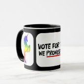 Stemming voor eenhoorns en zonneschijn en regenbog mok (Voorkant links)