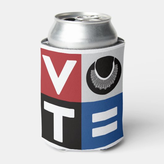 Stemming voor gelijke behandeling van mannen en vr blikjeskoeler (Blikje Voorkant)