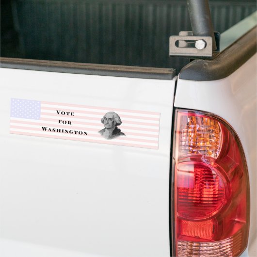 Stemming voor George Washington Bumpersticker (Op Truck)