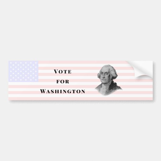 Stemming voor George Washington Bumpersticker (Voorkant)