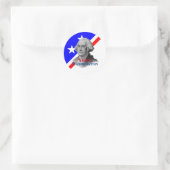 Stemming voor George Washington Ronde Sticker (Tas)