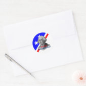 Stemming voor George Washington Ronde Sticker (Envelop)