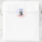 Stemming voor George Washington Ronde Sticker (Tas)