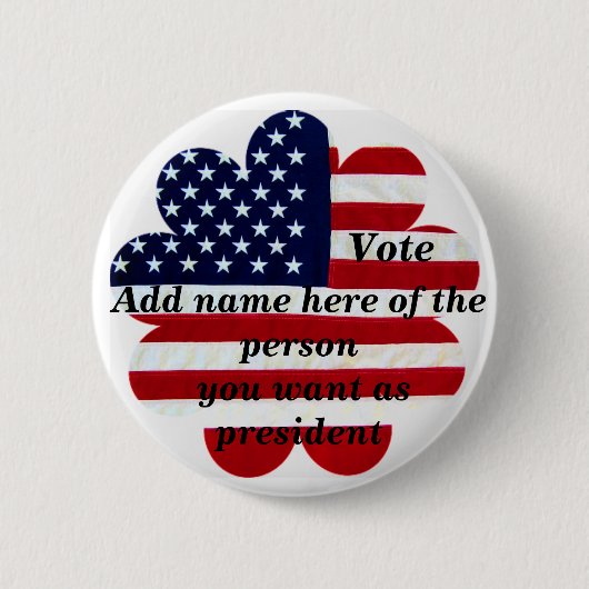 Stemming voor het president ?_Button Ronde Button 5,7 Cm (Voorkant)