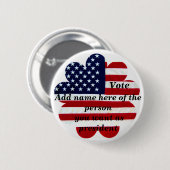 Stemming voor het president ?_Button Ronde Button 5,7 Cm (Voorkant /achterkant)