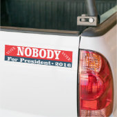 Stemming voor het President: Niemand Bumpersticker (Op Truck)