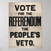 Stemming voor het referendum over het volksvetorec poster (Voorkant)