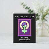 Stemming voor het symbool Biden - Harris, krachtig Briefkaart (Staand voorkant)