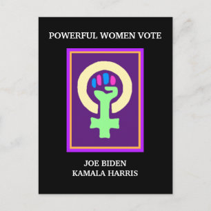 Stemming voor het symbool Biden - Harris, krachtig Briefkaart