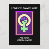 Stemming voor het symbool Biden - Harris, krachtig Briefkaart (Voorkant)