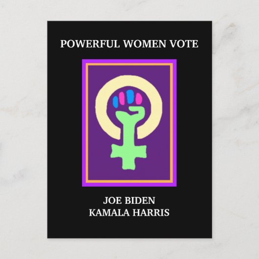 Stemming voor het symbool Biden - Harris, krachtig Briefkaart (Voorkant)