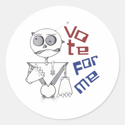 STEMMING VOOR IK RONDE STICKER (Voorkant)
