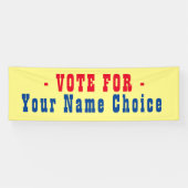 Stemming voor kandidaat-banner spandoek (Horizontaal)