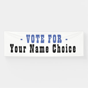 Stemming voor kandidaat-banner spandoek