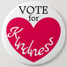 STEMMING VOOR Kindness Cute Pink Heart Huge Ronde Button 6,0 Cm